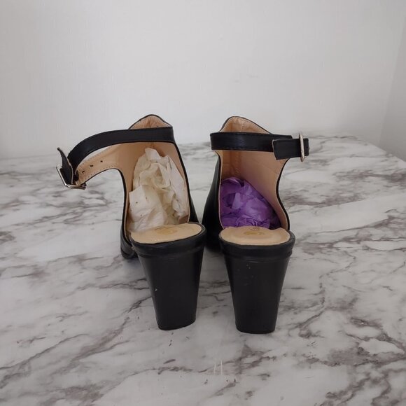 Chase & Chloe Willy -5 Women"s Slingback Buckled Open Toe‎ Heel Chunky Ankle 7.5 - Picture 6 of 11